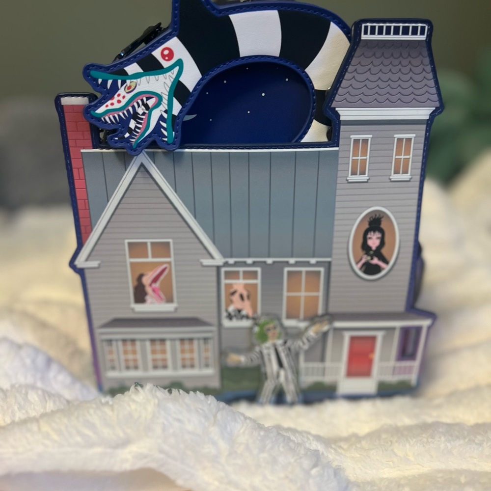 Loungefly Beetlejuice Glowing Themed House Bag, New w Tags!